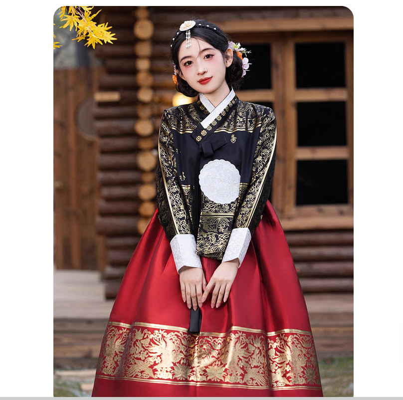Korean Women Lifestyle - Ethnic style retro Hanbok temperament slimming