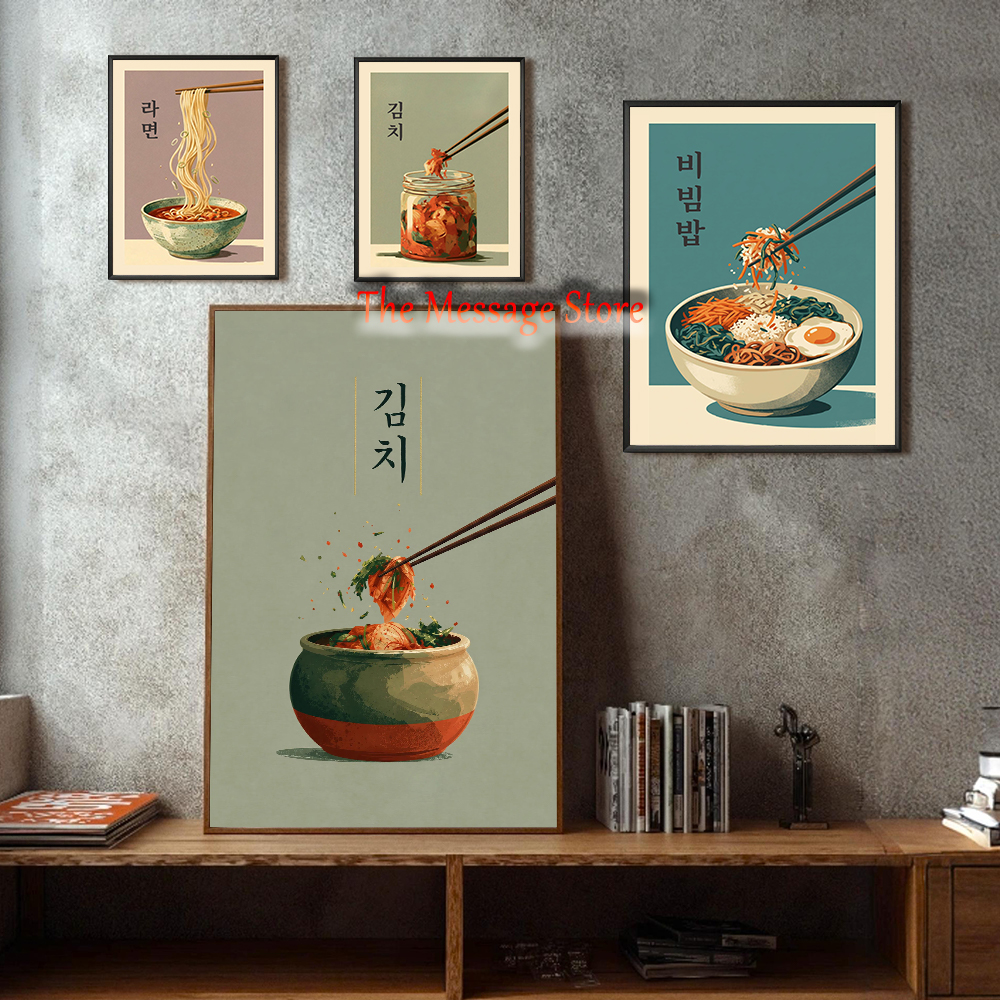 Korean Lifestyle Food - Korean Minimalist Kimchi Bowl Ramyeon Noodle