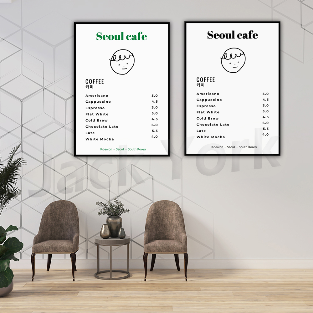 Seoul Cafe Print Wall Art Prin – обзор и цена Korean Lifestyle Aesthetic