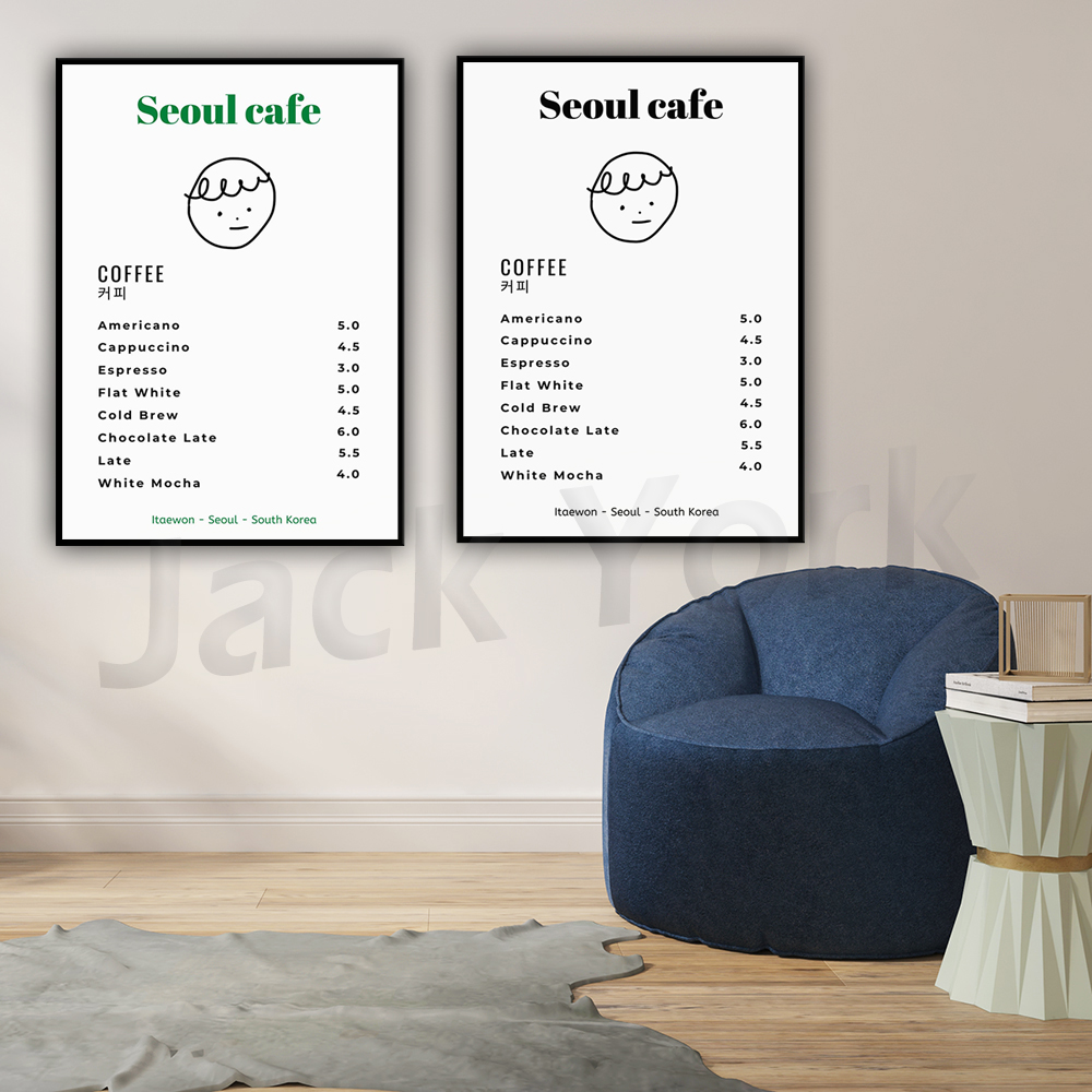 Seoul Cafe Print Wall Art Prin – обзор и цена Korean Lifestyle Aesthetic