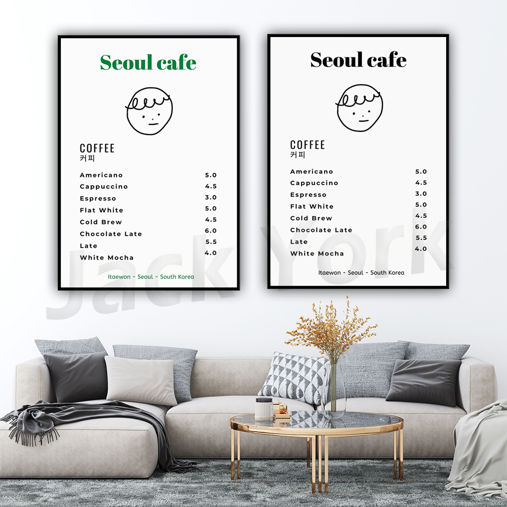 Seoul Cafe Print Wall Art Prin – обзор и цена Korean Lifestyle Aesthetic